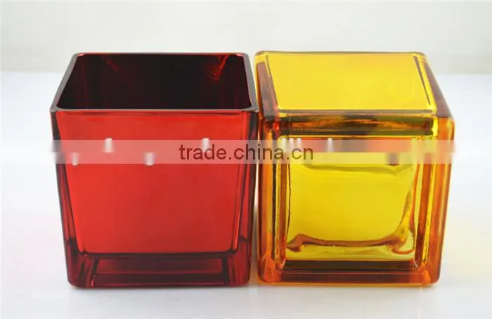 electroplating gold square vase noble quality