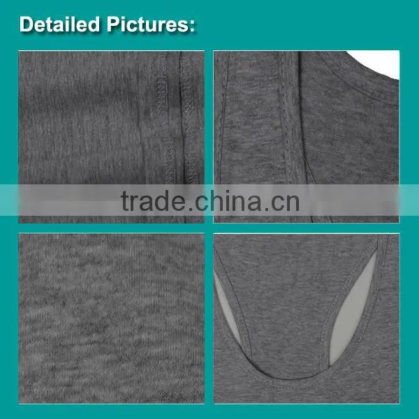 Tank Top China Wholesale / Gym Singlets 100% Cotton / Racer Back Tank Tops Wholesale