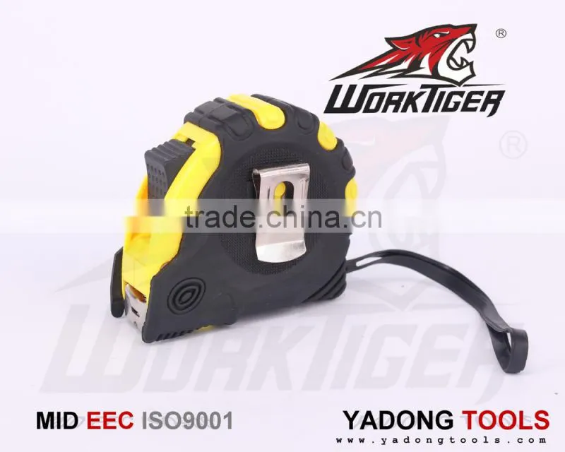 3 stops abs & rubber covered tape measure