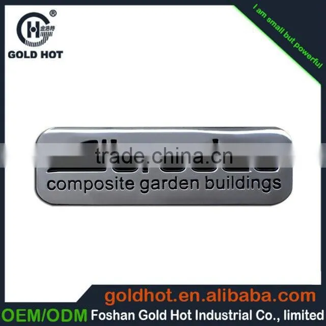 new product china supplier metal sticker labels,metal name tag for wood plate