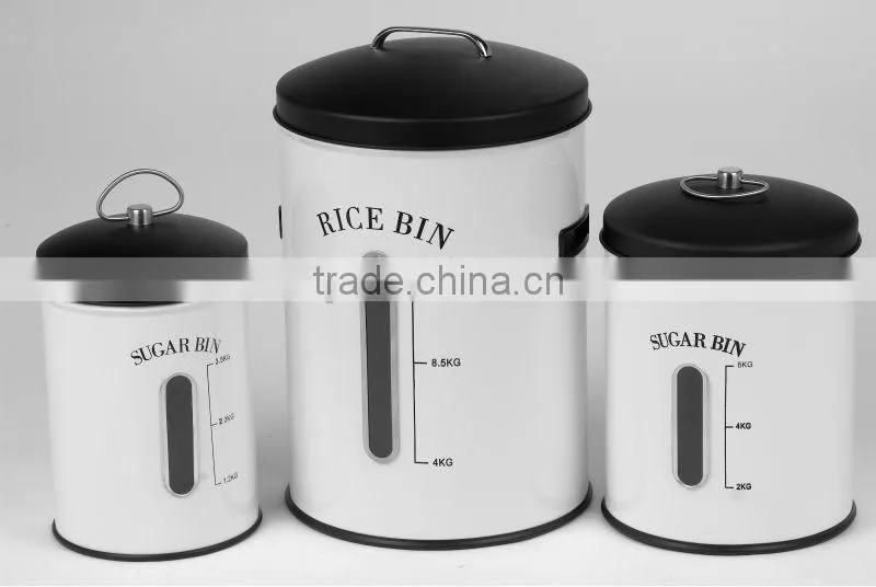 High Quality Colorful Metal Square Rice Bin