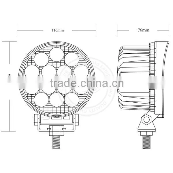 High quality led working light for forklift 42W led work light