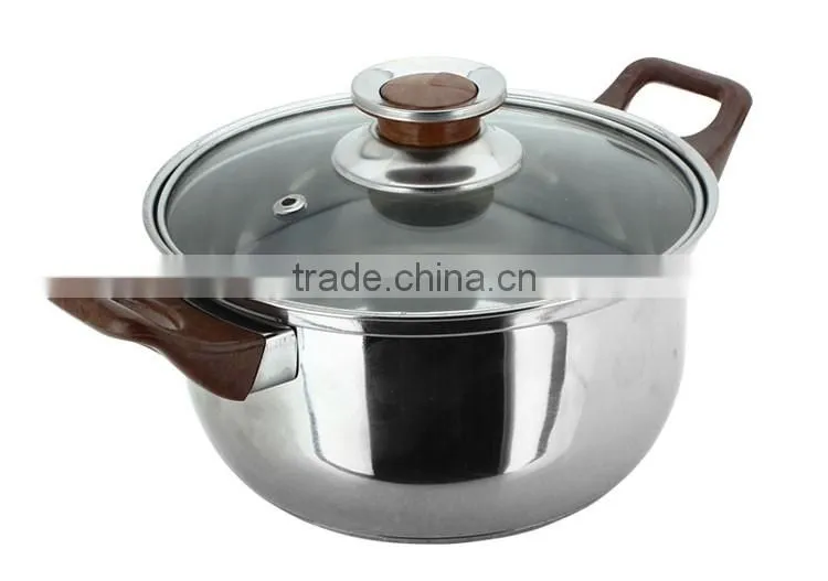 capsule bottom pots and pans Mirror And Sand Polish For Stainless Steel 8 Piece Cookwares Set