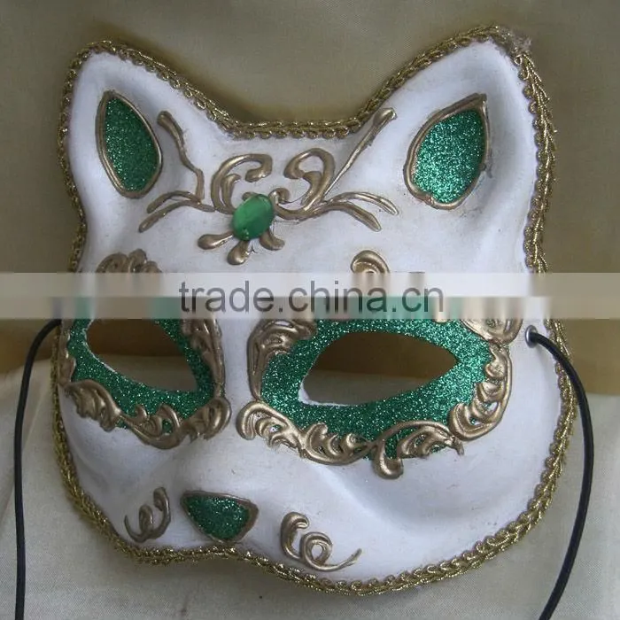 Glitter Green Powder Eye Mask Cat Shaped