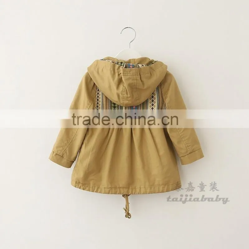 2016 new design fashion children girls coat three colors cotton winter coat kids overcoat