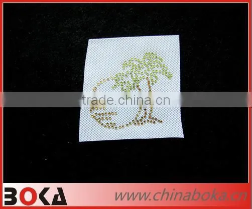 palm tree iron on rhinestone motif heat transfer