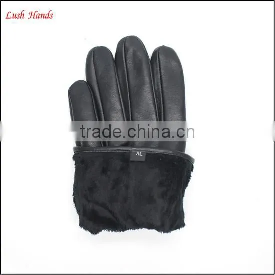 Boys fashion dress gloves with genuine leather belts