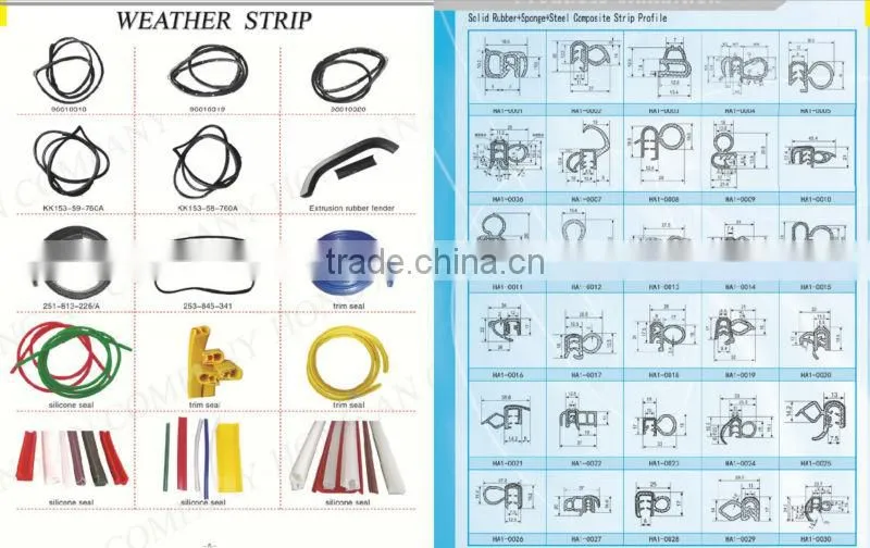 Car Weatherstrips/Rubber Seals/Trim Seal/Door Seal/Window Seal/Windshield Rubber( NI-SSAN 80821-R4602/72610-R100/79710-R1100)
