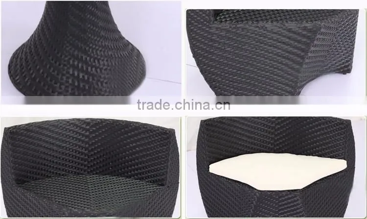 New Design Leisure PE Wicker Dinette Rattan Sofa For Garden Cheap Round Rattan Sofa Set