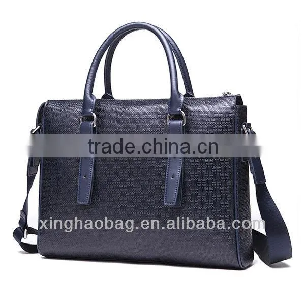 New brand braided briefcase 100% leather woven briefcase