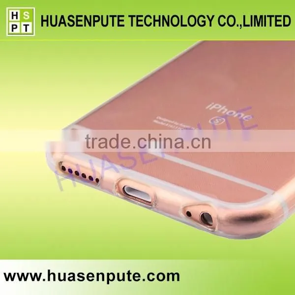 Popular Transparent Slim TPU Mobile Phone Back Cover for Iphone 6