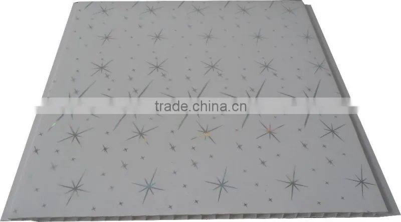 10'' width new style trinidad pvc ceiling panel & wall panel with sivler strip,middle groove G130