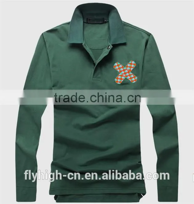 New Style Casual Long Sleeve unisex Polo T Shirt