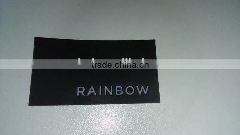 custom black leather label and leather patch with EXW price