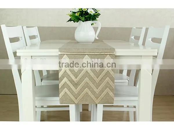 New design embroidery laser cut felt gold table runner