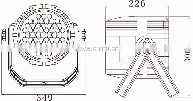 162W High Power Outdoor LED Par Light Strobe 54 3W