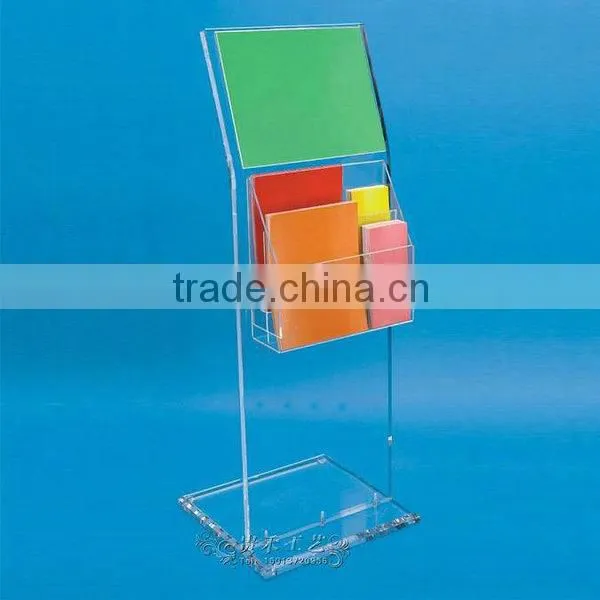 clear brochure holder, magazine holder for magazine, 2015 fashion acrylic magazine holder