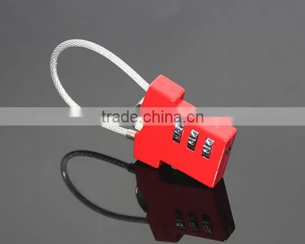 T-shirt Shaped Resettable 3 Digit Travel Luggage Suitcase Alloy Padlock Steel Wire Changeable Combination Lock