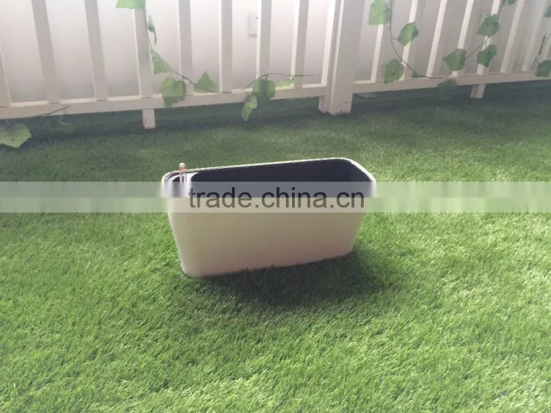 flower pot painting designs , trough shape painting flowerpot with water level indicator