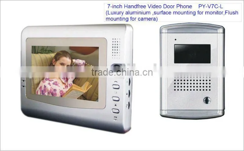 Good News! Hot Selling 7 Inch color video door phone, door phone video intercom unlock