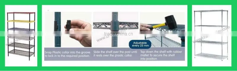 Environmental popular Heavy Duty Hotel Dishwasher Rack Hanging wire shelf Green epoxy wire shelving