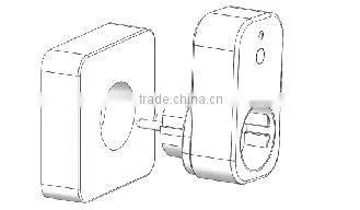 P1 Remote control socket with high end 433MHz battery- free transmitter socket