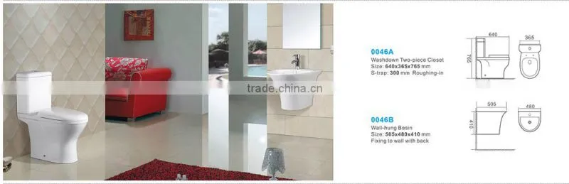 Sanitary Ware Ceramic bathroom designs two piece toilet