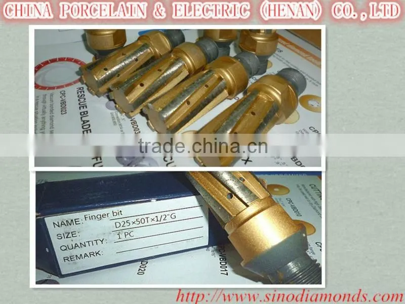 2 inch 6 tips segment Diamond Finger Bits diamond drill bits