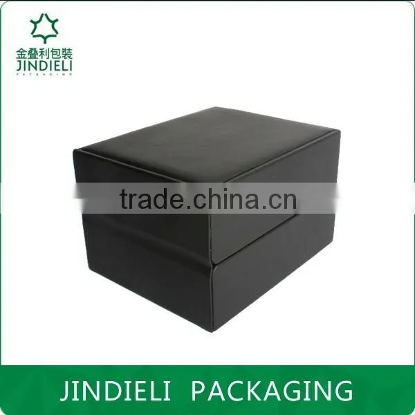 Hot sale wooden watch box packaging with leather cover
