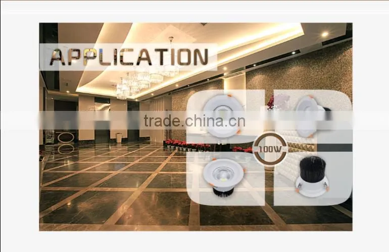 50w IP20 Citizen COB Chip White & Black 140 mm Cut Out LED Downlight