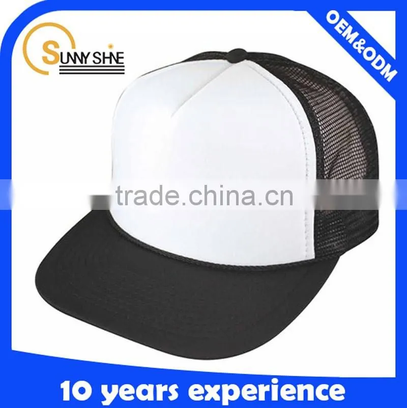 Customize Flat Brim Square High Quality Blank Mesh Trucker Caps