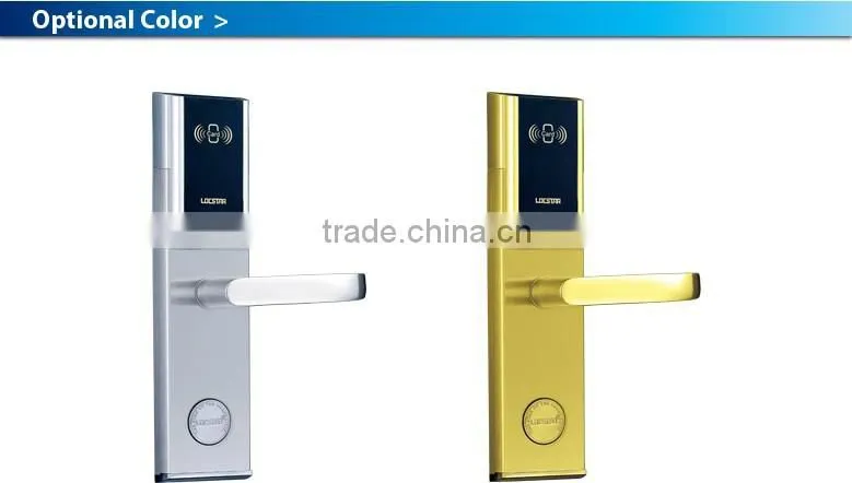 5 latch electronic keyless hotel door lock LSD8098