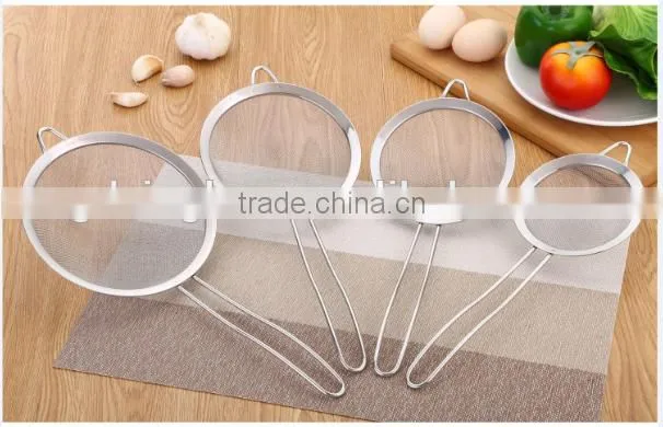 kitchen round food net leakage powder leakage resistance oil strainer