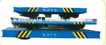 material handling equipment electric flat car with battery
