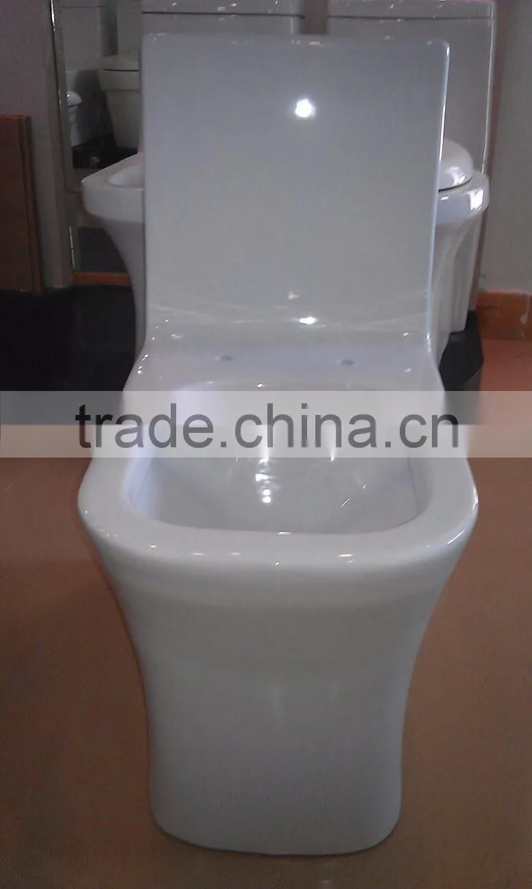 Good sale design popular square toilet siphonic water closet one piece toilet