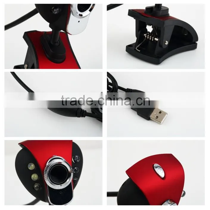 USB Webcam 50M 6 LED Night Vision HD Webcam Camera Web Cam With Mic Driver Webcam USB PC Camera