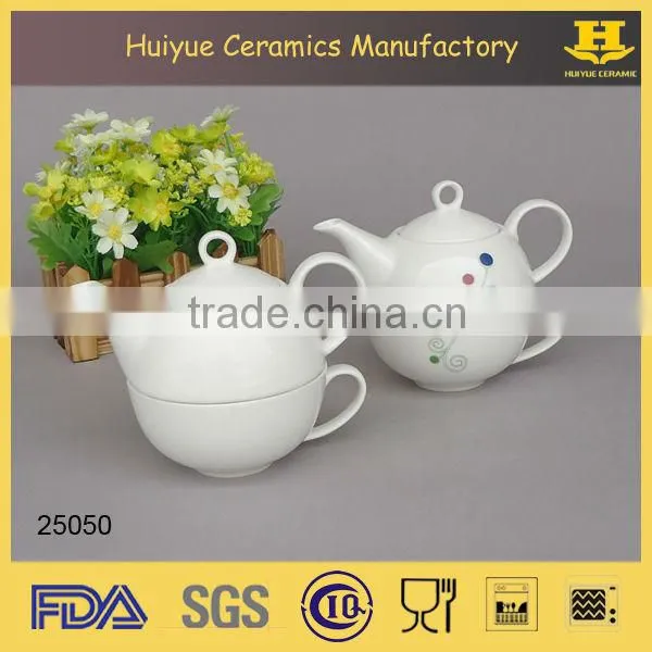 tea set for two, ceramic tea set, tea set with decal printing, new design tea set