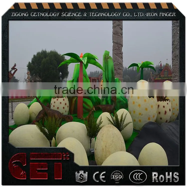 Wild Park 3D Amusement Fiberglass Dinosaur Growing Eggs
