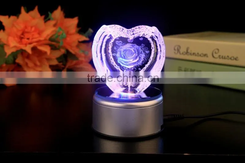 hot sale heart shape crystal gift crystal craft