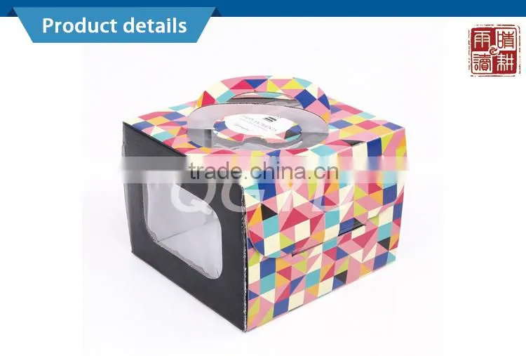 manufacturer custom logo clear plastic cake box packaging