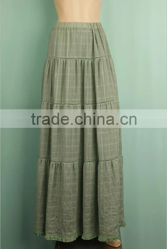 2016 S/S new style cotton solid color pictures fashionable long skirts pattern DS150432082