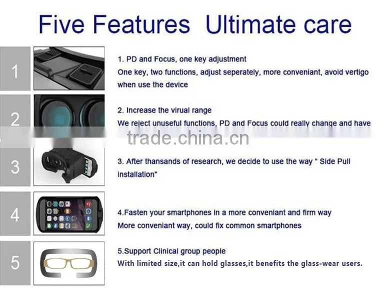 New technology vr box 2nd Generation Distance Adjustable VR Box 3D Glasses