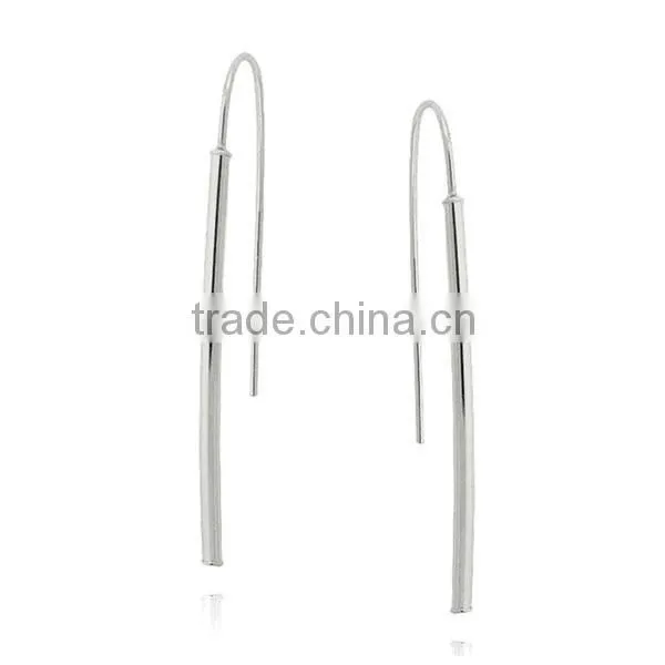 High quality 925 Sterling Silver Stick Drop earrings 18K gold earrings