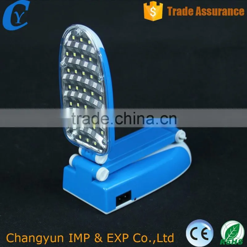 Plastic Material and Electric Power Source Blue Table Lamp