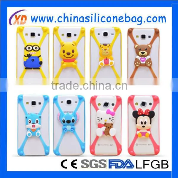 Smart wallet mobile card holder with stiker silicone card holder