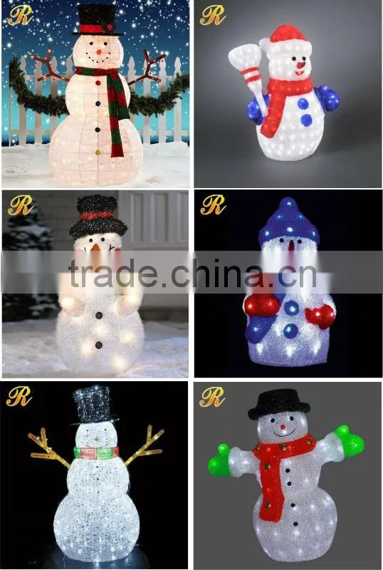 LED ball snowman for indoor christmas felt decoration