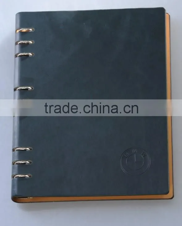 spiral bound leather notebook
