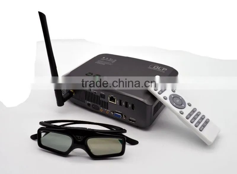 high dh smart 3d led projector with1080P 4K video decoders