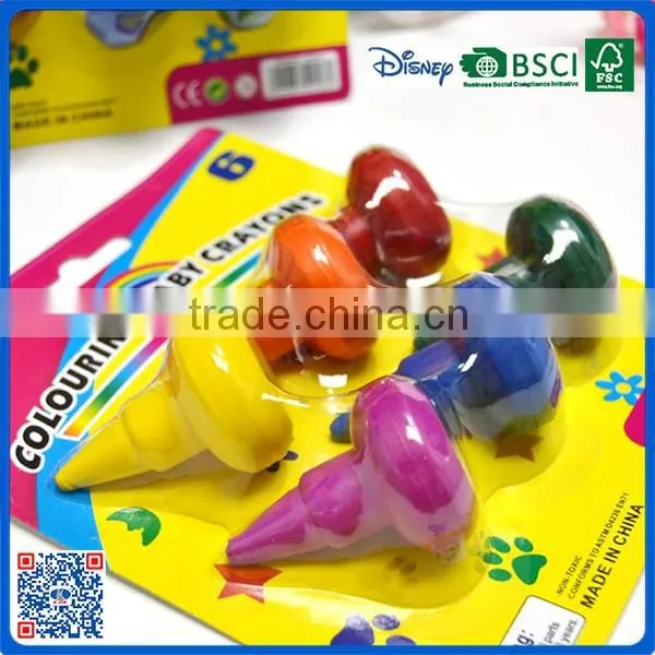 2016 hot sale custom painting crayons 6 colors pack for gift or students drawing