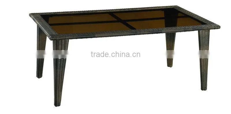 modern cheap K/D outdoor PE rattan table